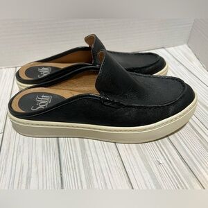 Sofft Somers women's 6 moc black slip on leather sneakers